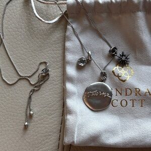 KENDRA SCOTT, Taurus Necklace, Charms, Silver Tone, Adjustable,